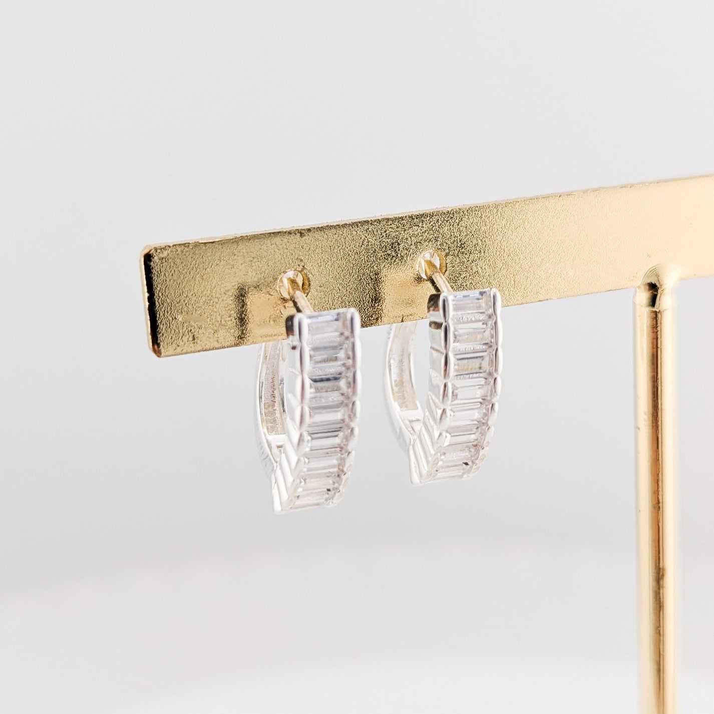 Arracada Cuadro Brillante